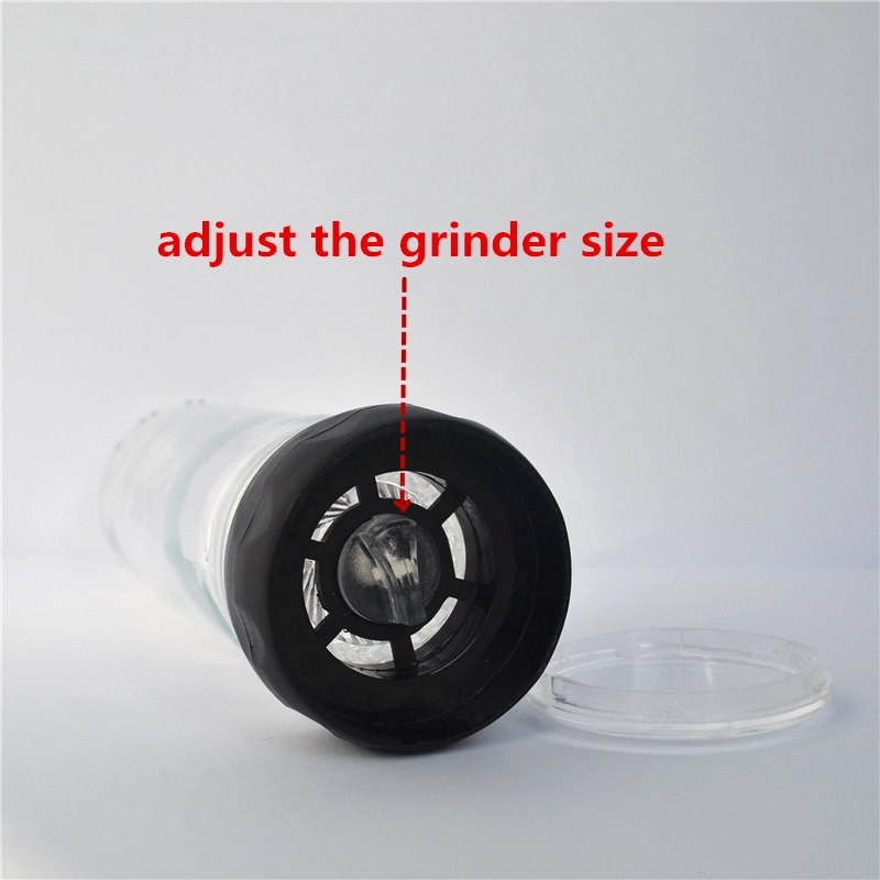 100ml Glass Jar With Adjustable Plastic Pepper Salt Mill Herb Spice Grinder