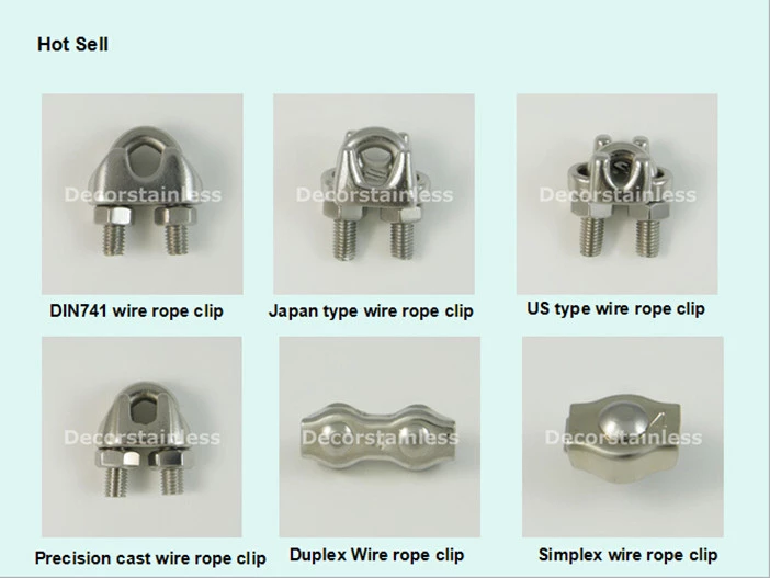 stainless steel wire rope clamp