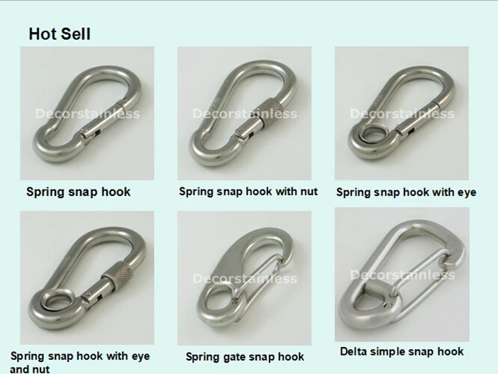 Stainless steel 316 snap hook rigging