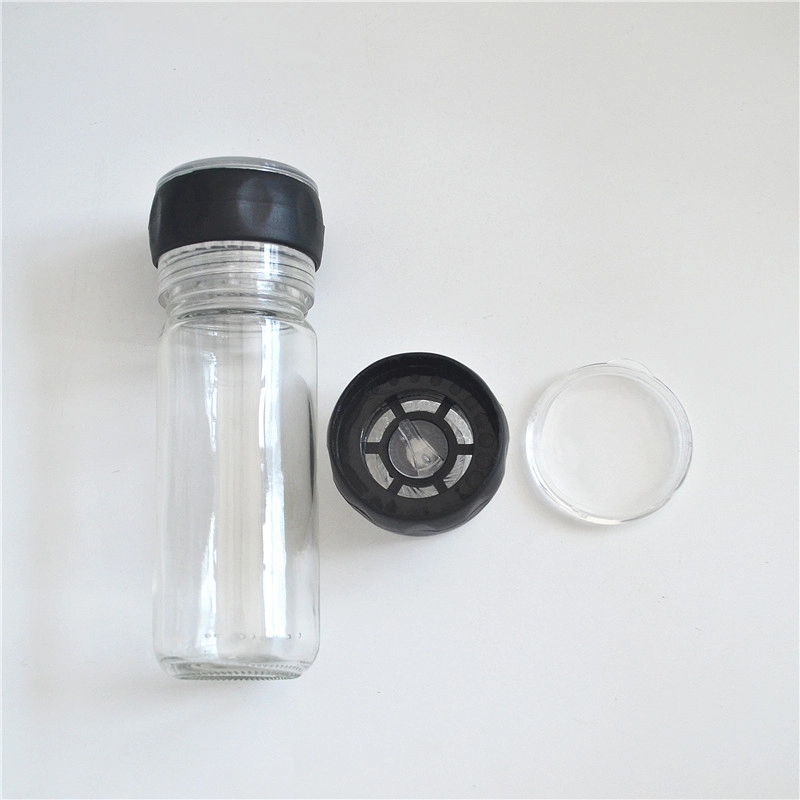 100ml Glass Jar With Adjustable Plastic Pepper Salt Mill Herb Spice Grinder