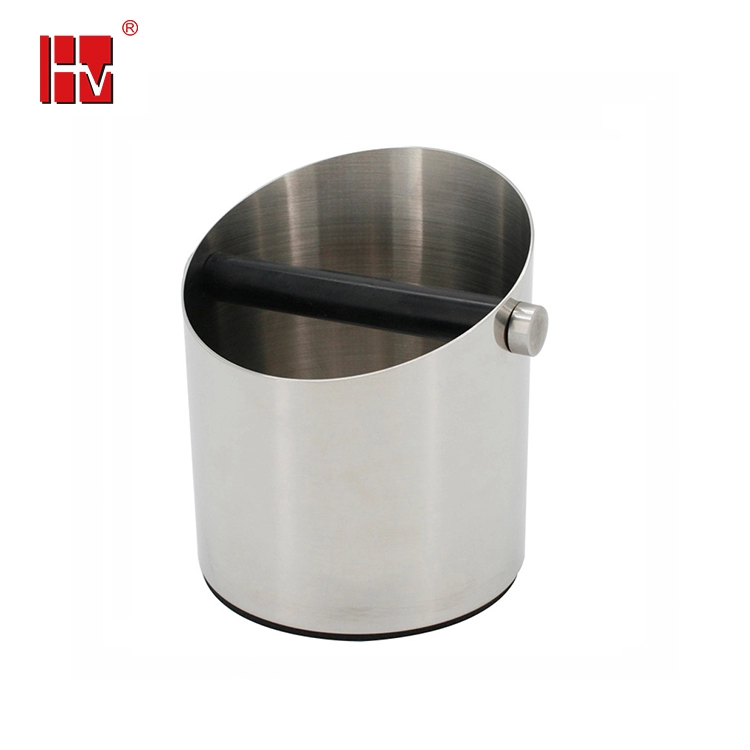 Round Shape Stainless Steel Knock Box For Coffee Powder