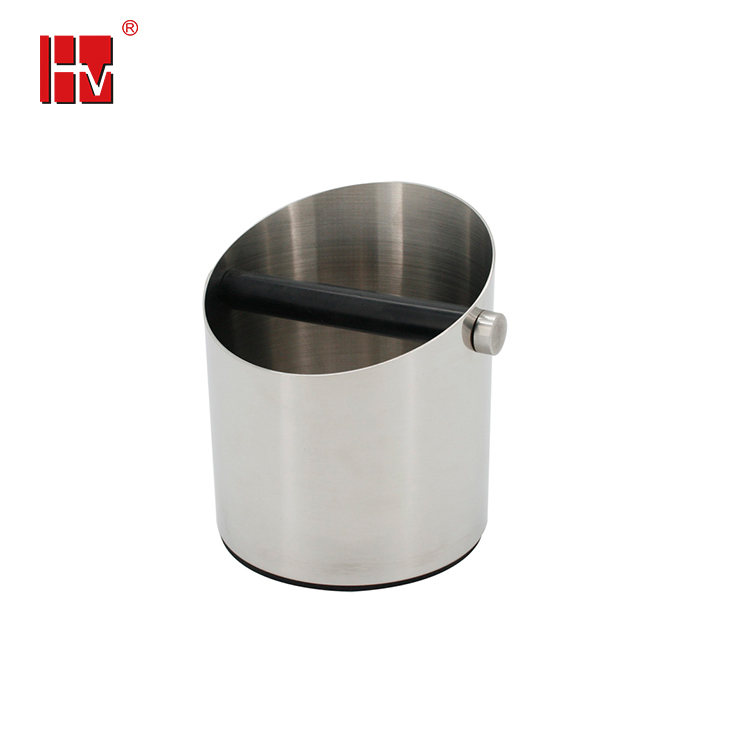 Round Shape Stainless Steel Knock Box For Coffee Powder