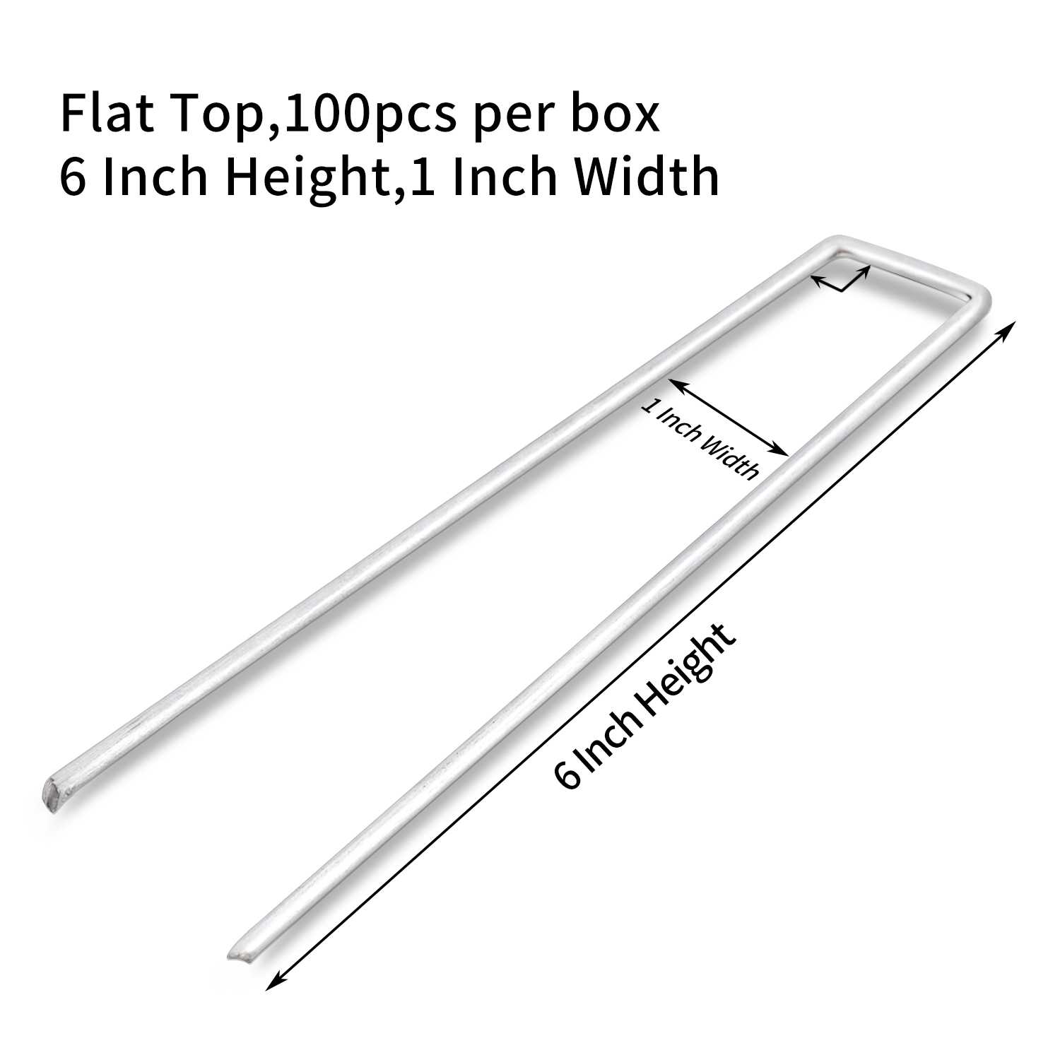 6 inch Galvanized U Shaped Nails Garden Pegs Sod Staple Ground Stake
