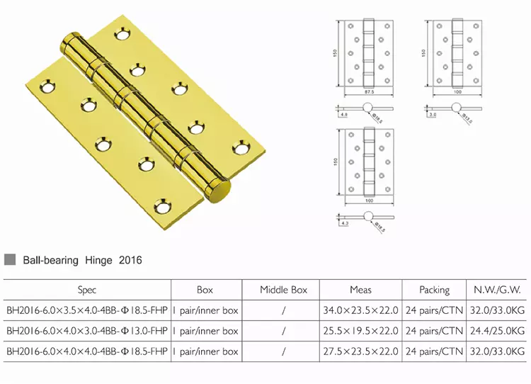 Stainless Steel Light Duty Door Window Hinges