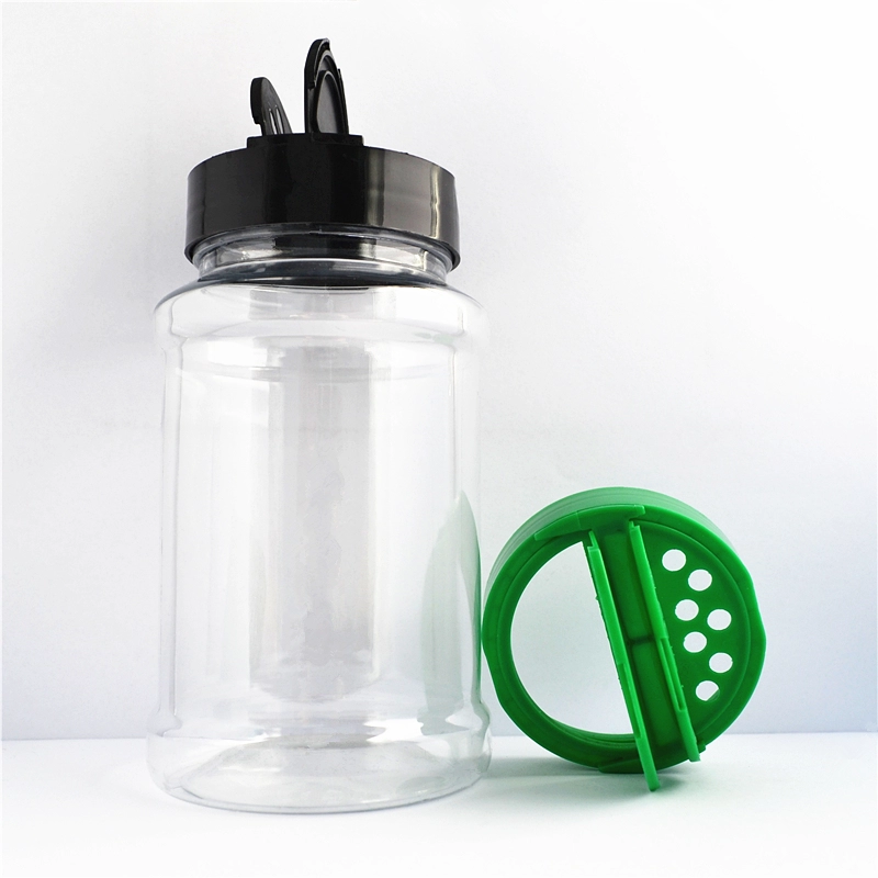 food grade 500ml round pet spice plastic jar pepper shaker