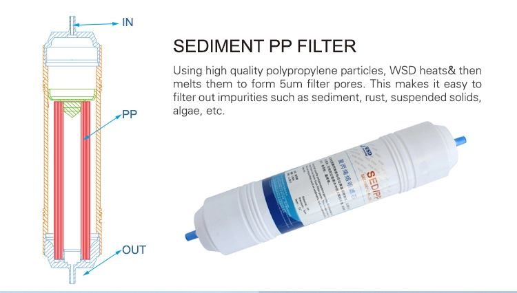11inch PP 5micron cold water filter cartridge quick connect filter
