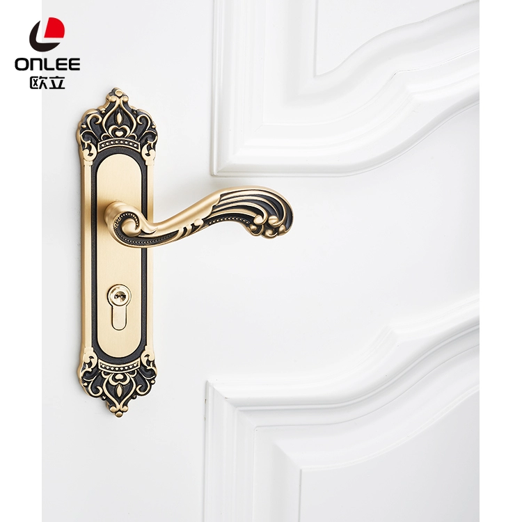 Durable crown designed luxury door handles classic for steel doors