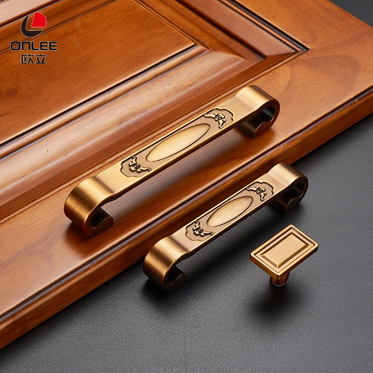 China manufacture modern bedroom door brass high quality cabinet oven handle