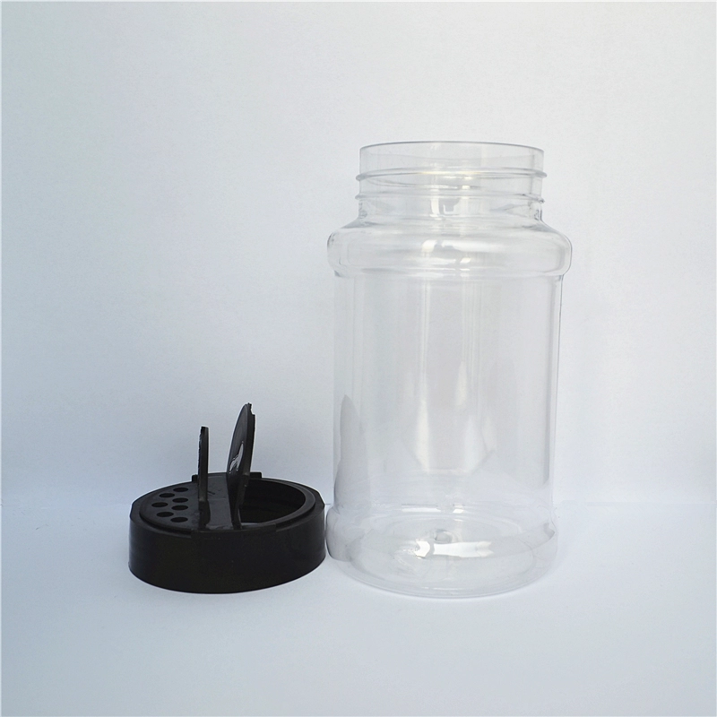 food grade 500ml round pet spice plastic jar pepper shaker