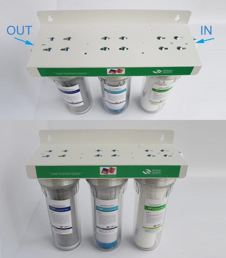 NO PLUG/NO TANK/PET HOUSING 3 stage activated carbon filter cartridges filter water filter clear color