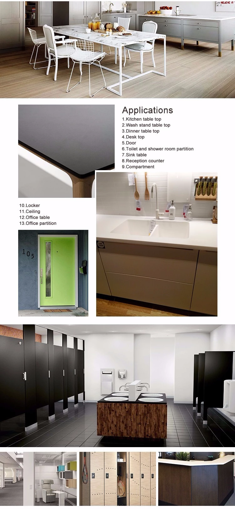 Polybett woodgrain compact hpl sheets used in hpl cabinet bathroom