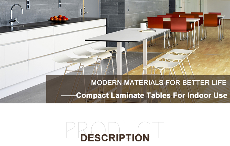 Polybett Compact laminate tables for indoor use