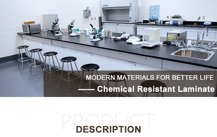 Polybett phenolic chemical resistant compact hpl lab worktop