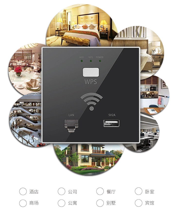 In Wall Wireless AP 300Mbps 24V PoE WiFi Access Point