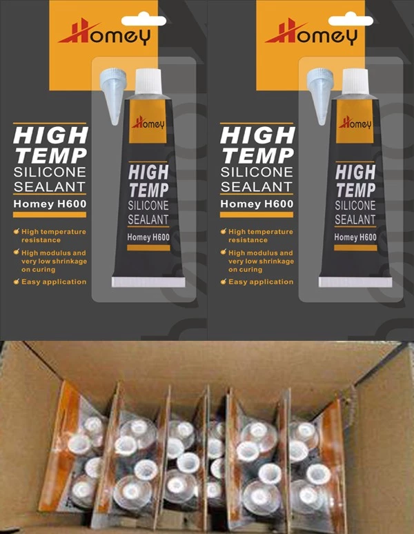Homey H600 best quality high temp acetoxy rtv silicone sealant glue for bonding