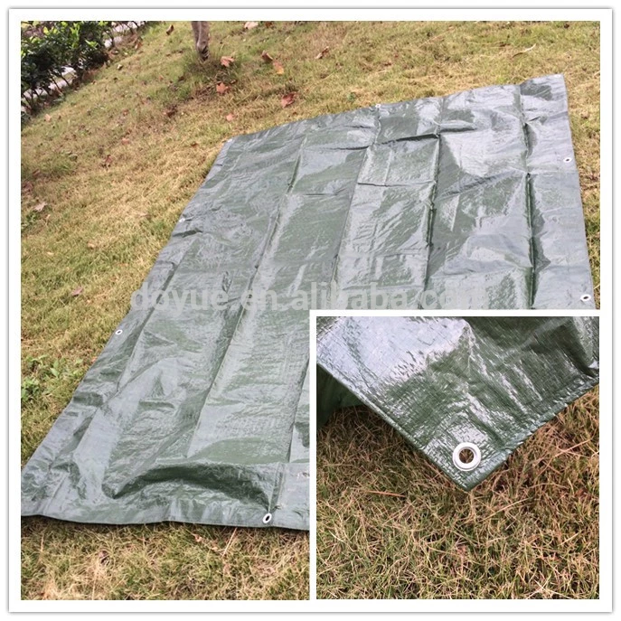 Raincoat heavy duty pe tarpaulin vietnam with blue reinforced corner