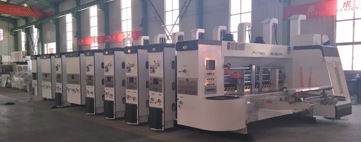 Vacuum Transfer print slotter die cutting machine with stacker1200*2400mm