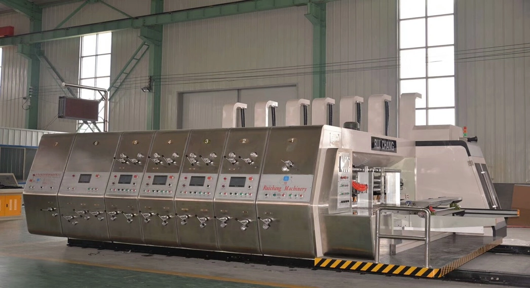 Vacuum Transfer print slotter die cutting machine with stacker1200*2400mm