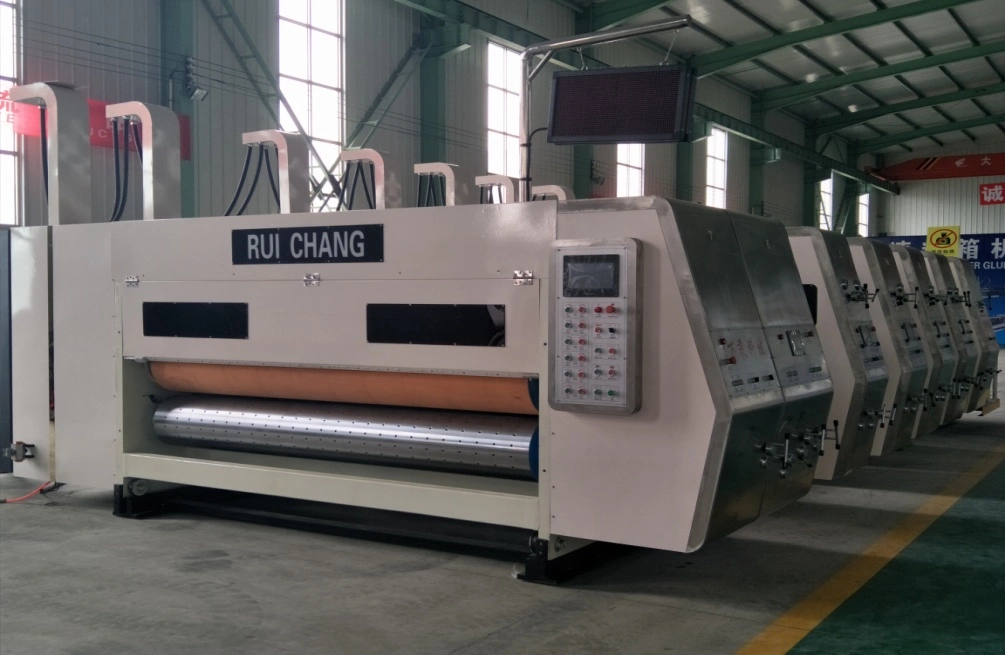 Vacuum Transfer print slotter die cutting machine with stacker1200*2400mm