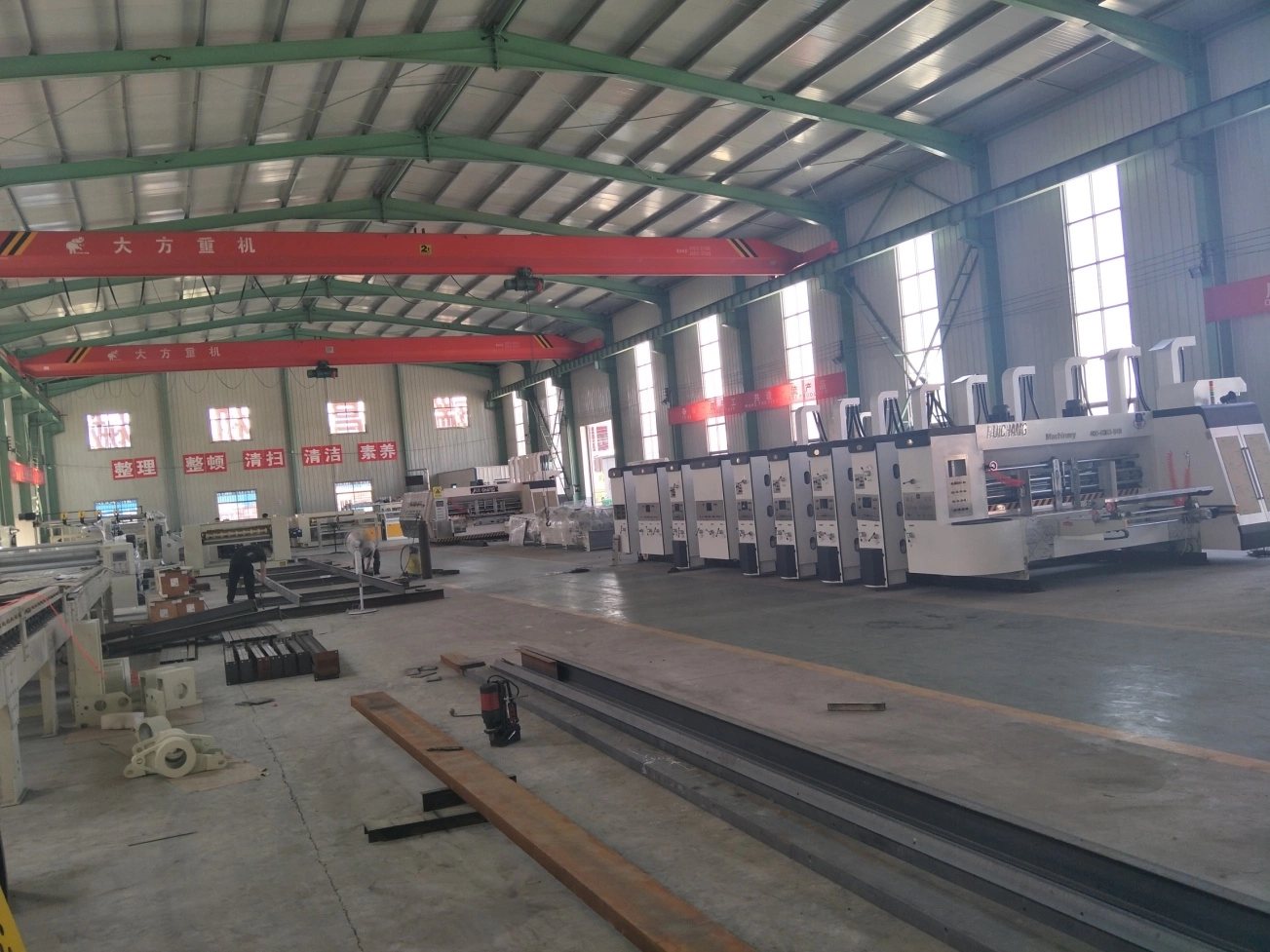 Vacuum Transfer print slotter die cutting machine with stacker1200*2400mm