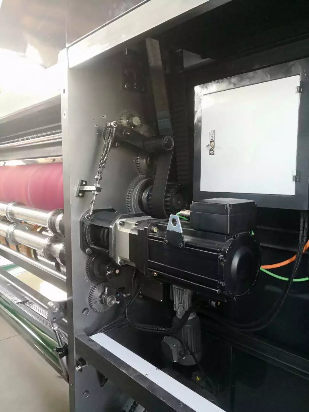 Vacuum Transfer print slotter die cutting machine with stacker1200*2400mm