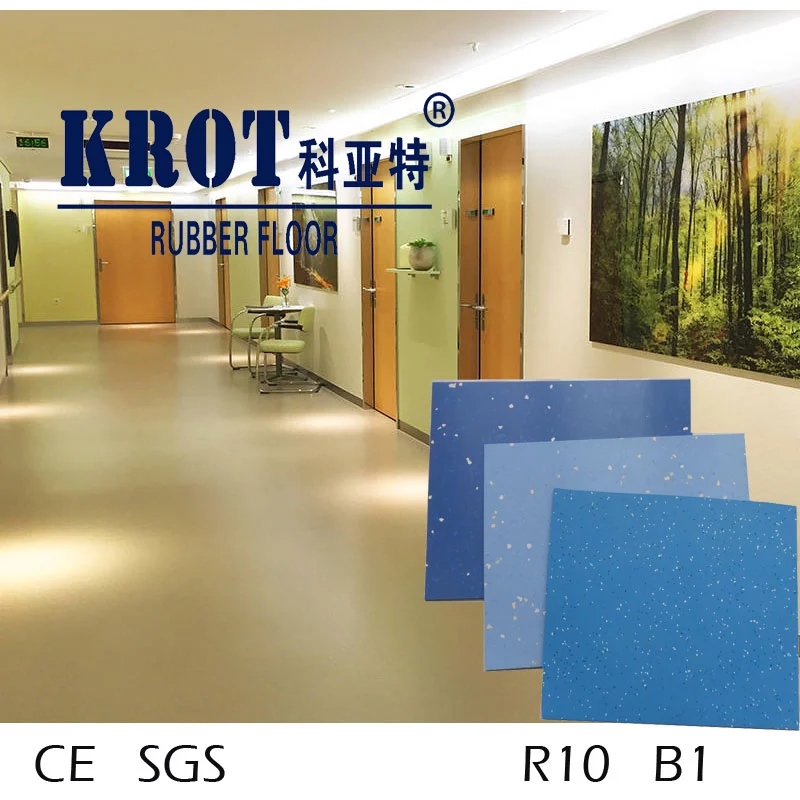 Top quality floral rubber flooring for indoor and outdoor