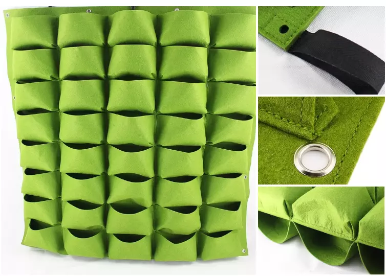 7 36 49 pockets vertical wall hanging garden plant bag felt planter grow bag for Flower Vegetable