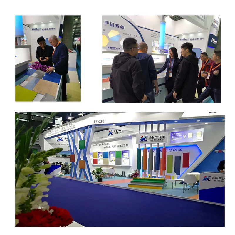 3mm NR fire proof rubber flooring roll for public building
