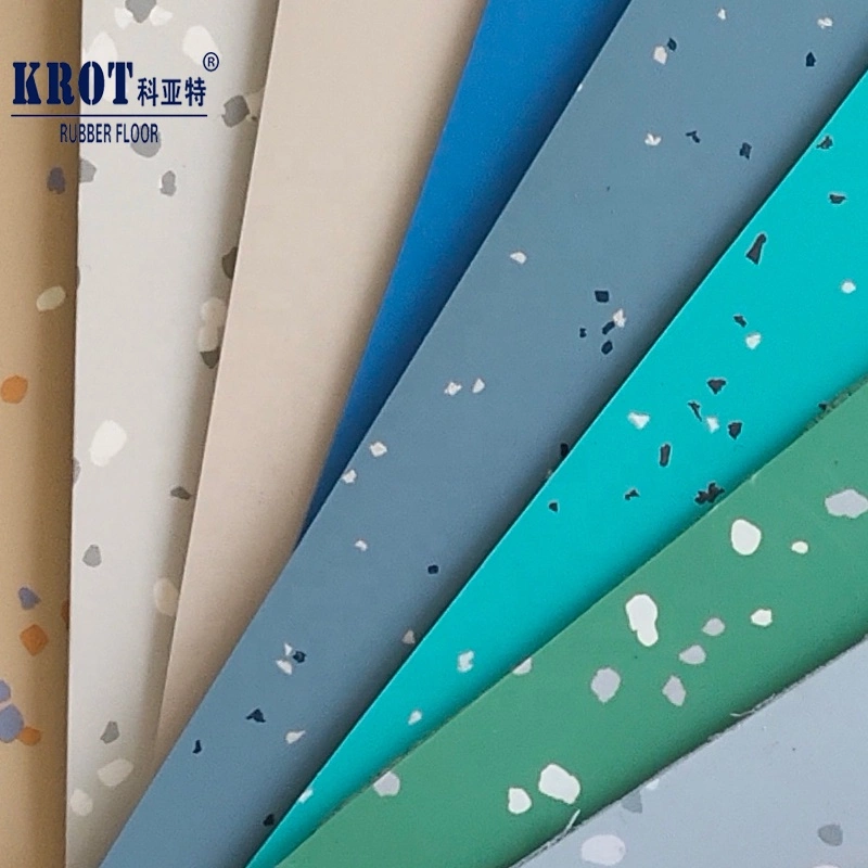 3mm NR fire proof rubber flooring roll for public building