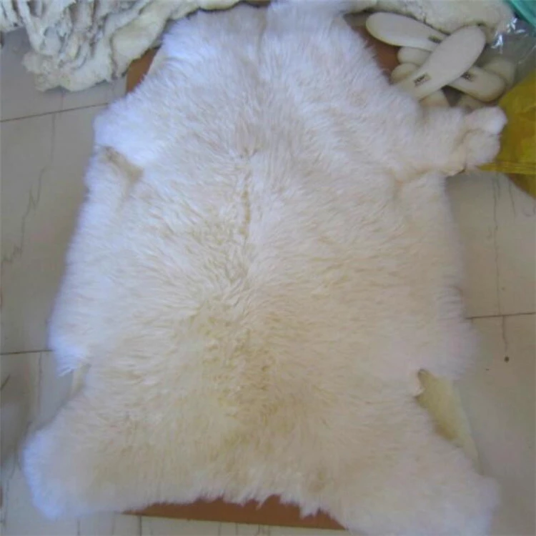 Natural pure white sheepskin fur rugs on sale