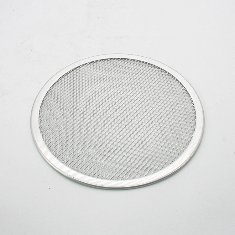 Round mesh screen baking pan aluminum pizza mesh pan