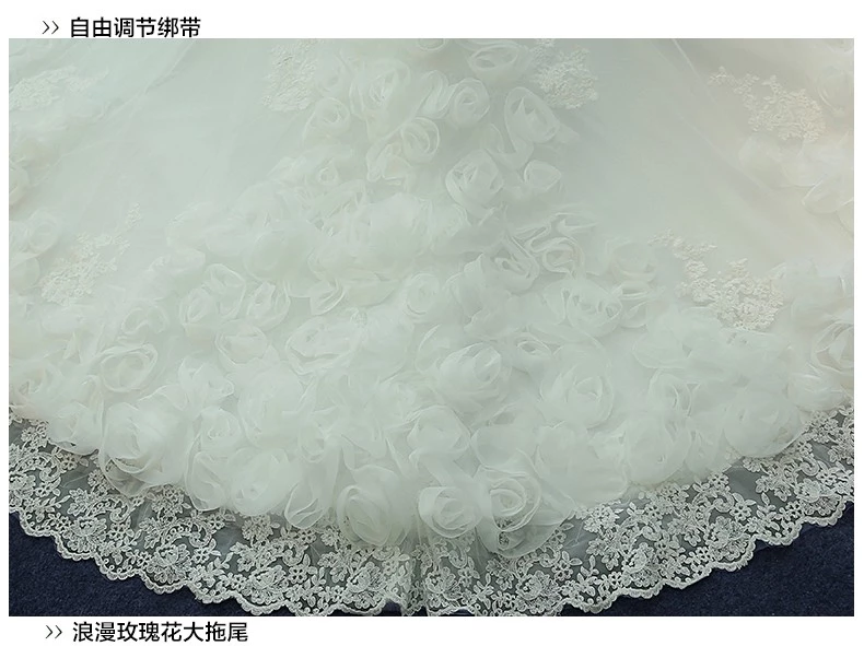 China custom made short sleeve satin embroidery Strapless neckline wedding dress bridal gown TS94