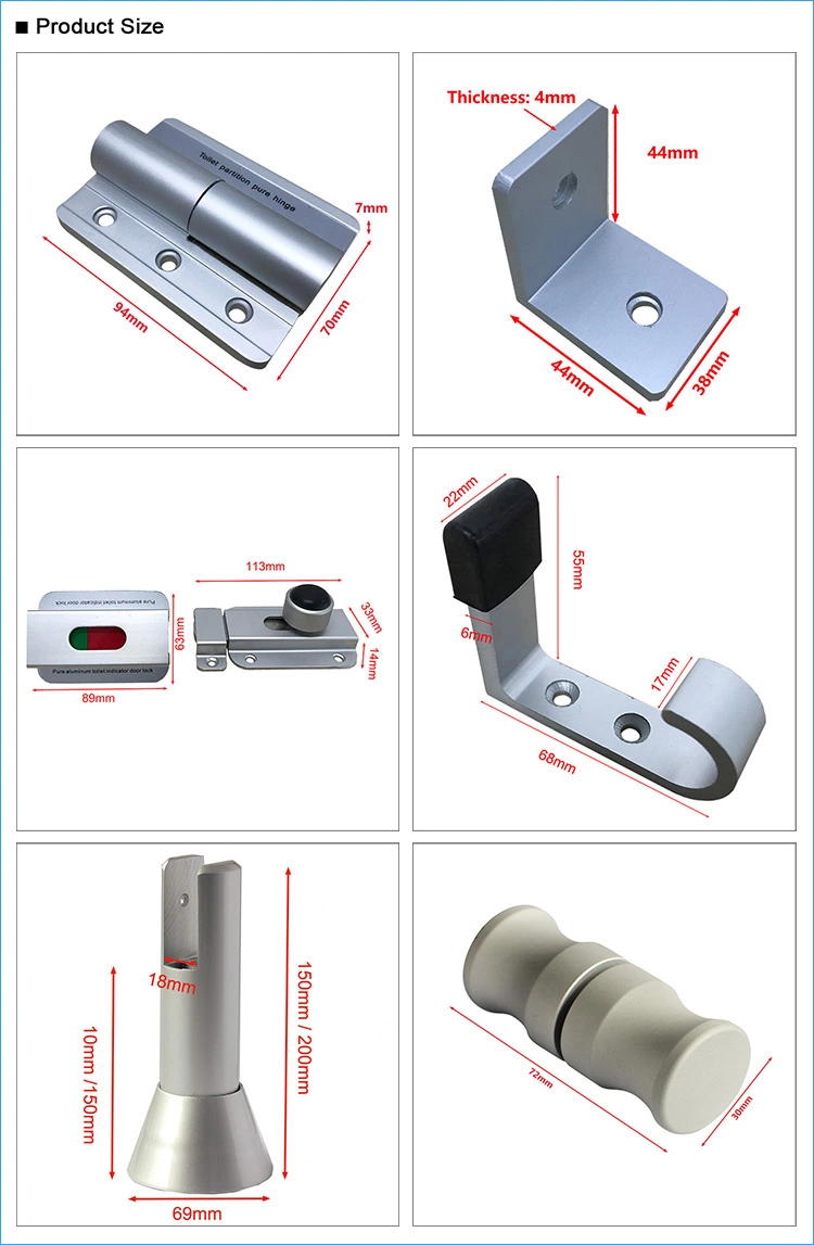 Cheap Public Compact Laminate Partition Toilet Shower Cubicle Aluminum Alloy Hardware
