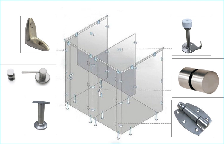 2019 Commercial Low Price Stainless Steel Toilet Partition Door Accessories Hardware