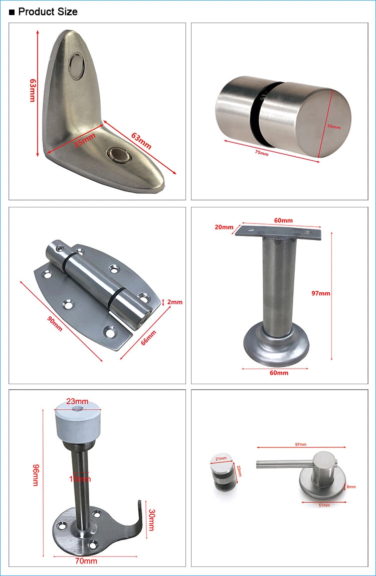 2019 Commercial Low Price Stainless Steel Toilet Partition Door Accessories Hardware