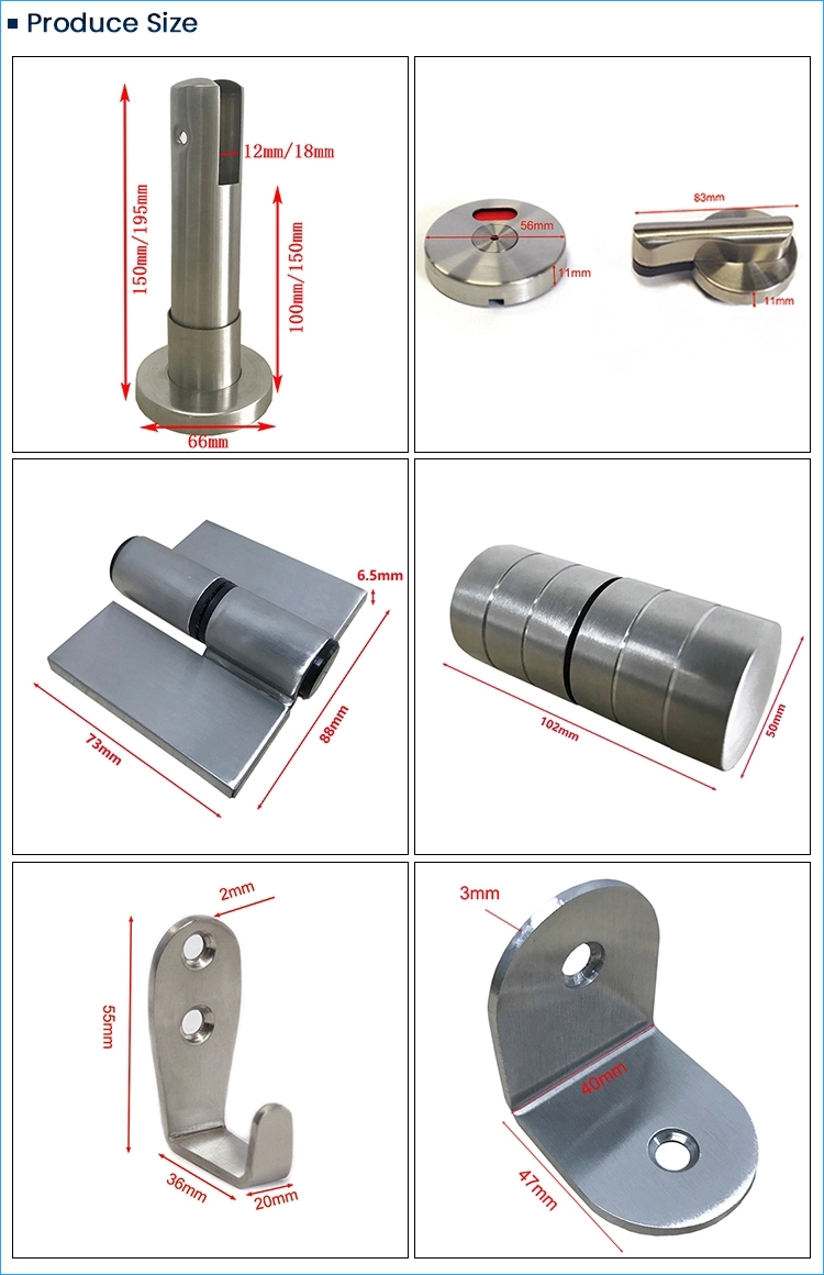 Corrosion Resistant WC Public Toilet Partition Hardware Accessories