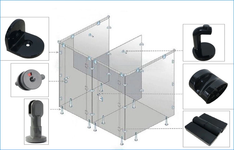 Corrosion Resistance Durable Partition Nylon Cubicle Accessories Hardware
