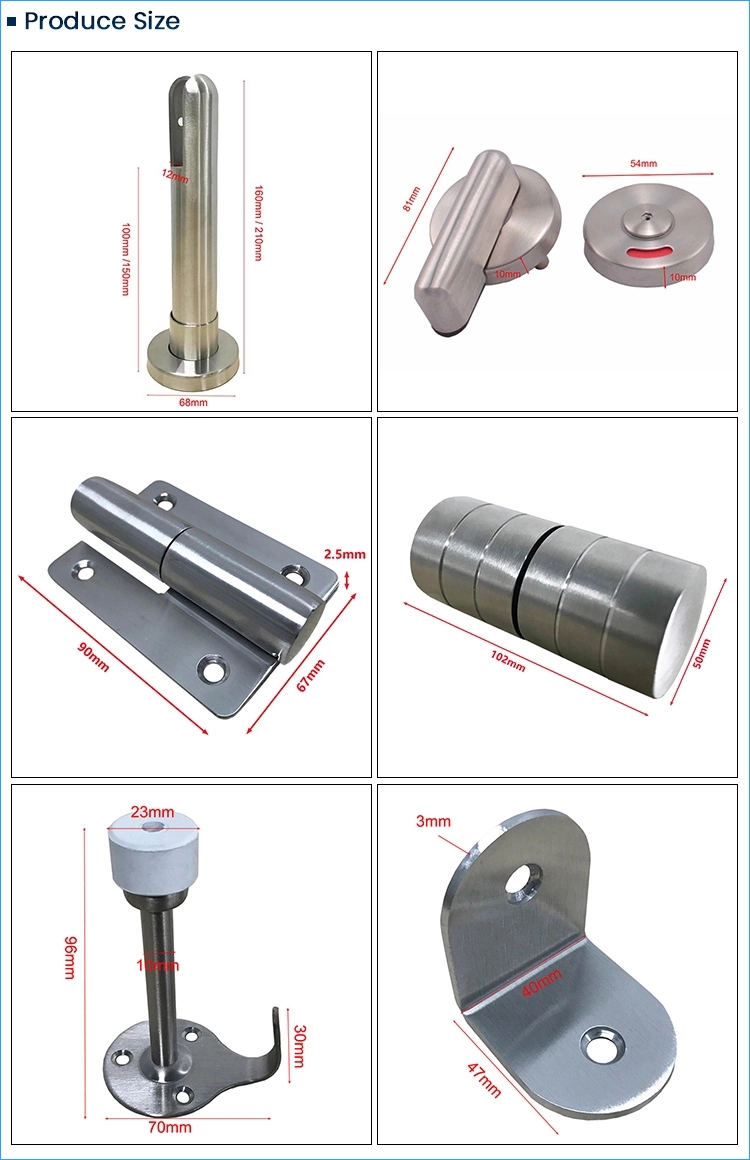 Waterproof HPL Compact Laminate Cubicle Toilet Partition Hardware