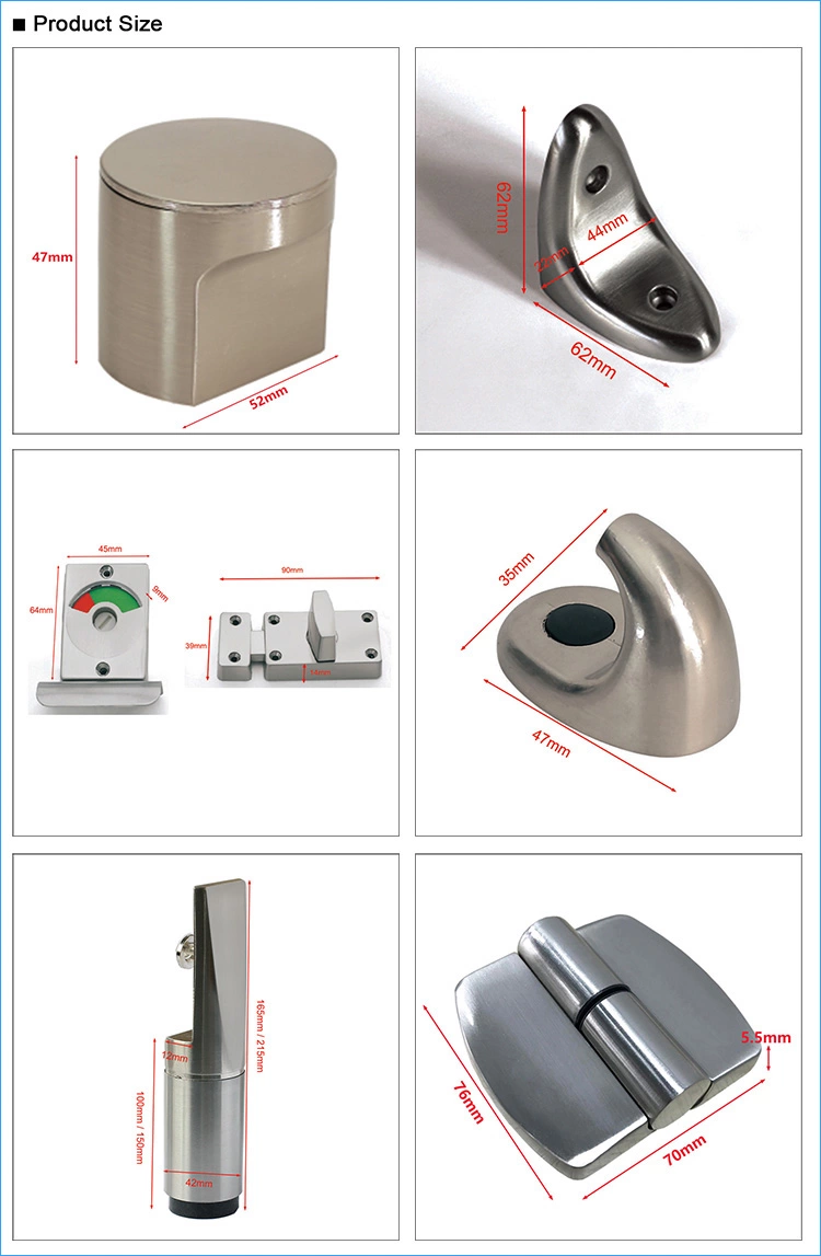 zinc alloy Bathroom Toilet cubicle Partition set Partition Hardware accessories