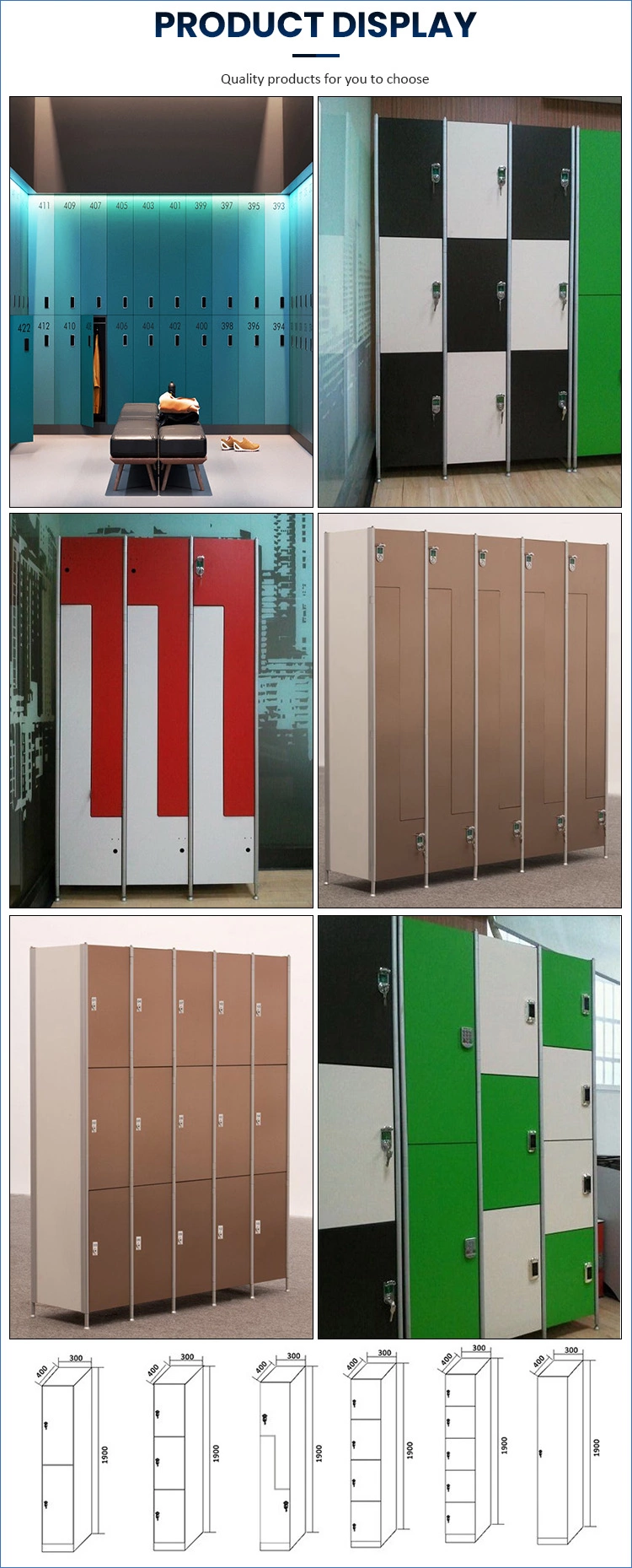 Factory Price Sport Gym Compact Laminate Hpl Cabinet Locker For Changing Room