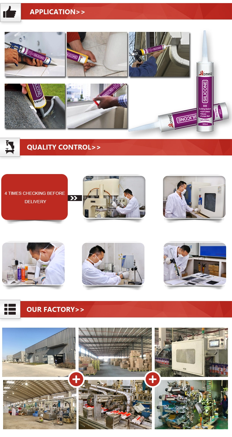 Homey 880 Good quality waterproof sound proof sealing sausage silicone sealant