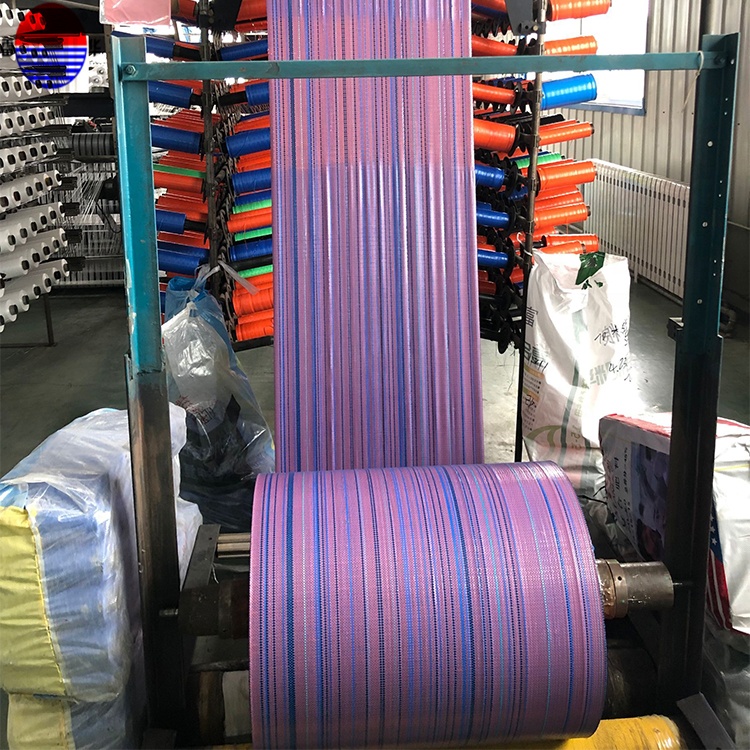 Tubular Polypropylene woven fabric Green color