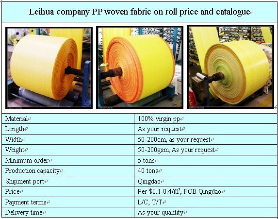 Tubular Polypropylene woven fabric Green color