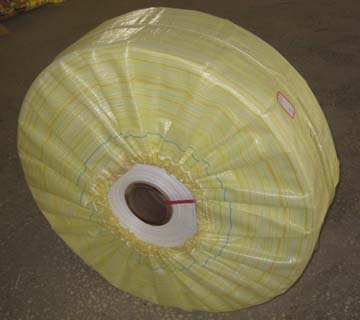 Tubular Polypropylene woven fabric Green color
