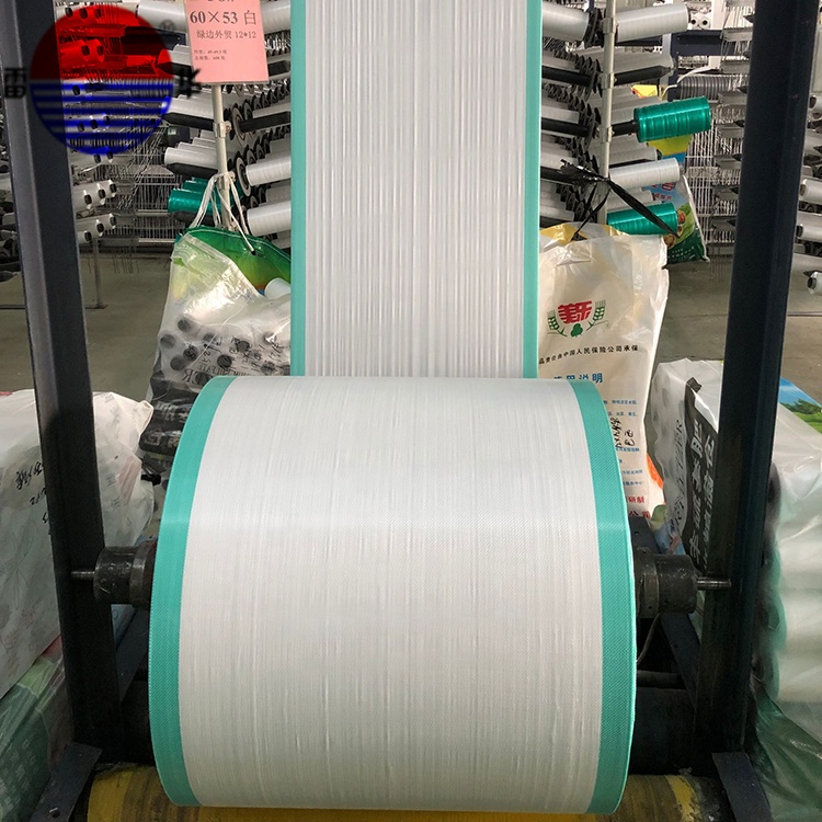 Tubular Polypropylene woven fabric Green color