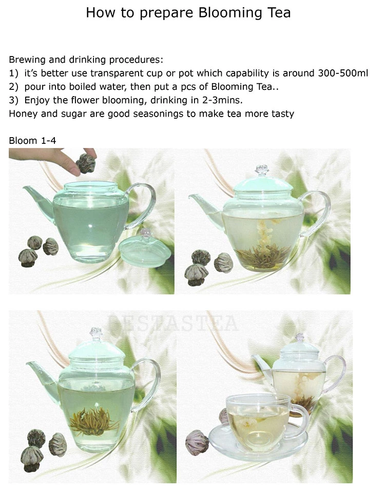 Wholesale Handmade Fresh Beauty Globe Amaranth Jasmine Tea Flower Blooming Tea Ball