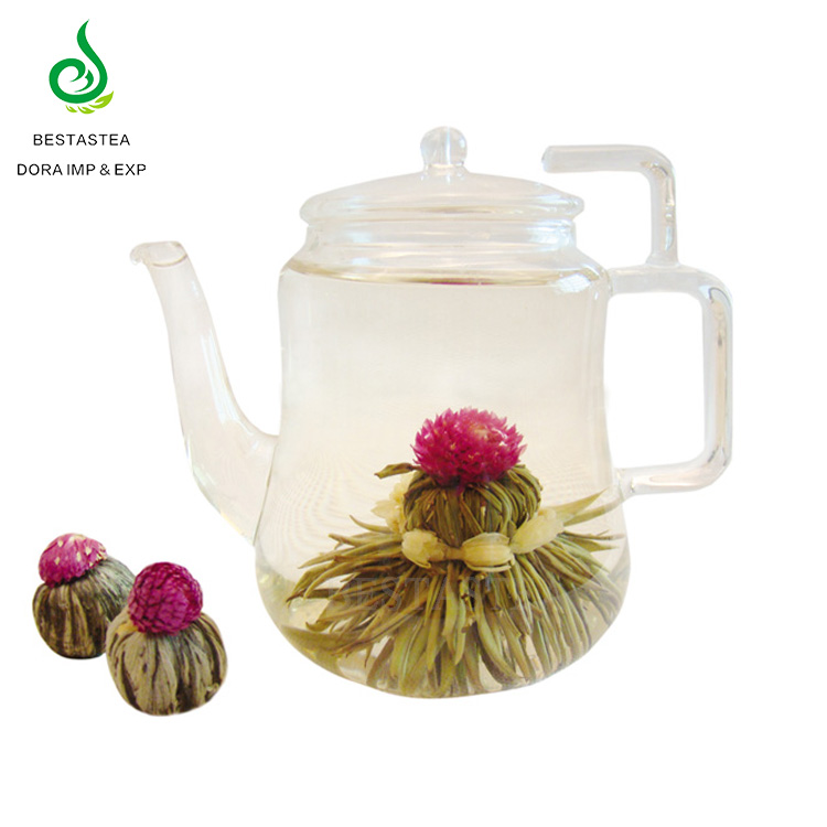 Wholesale Handmade Fresh Beauty Globe Amaranth Jasmine Tea Flower Blooming Tea Ball