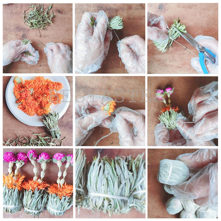 Wholesale Handmade Fresh Beauty Globe Amaranth Jasmine Tea Flower Blooming Tea Ball