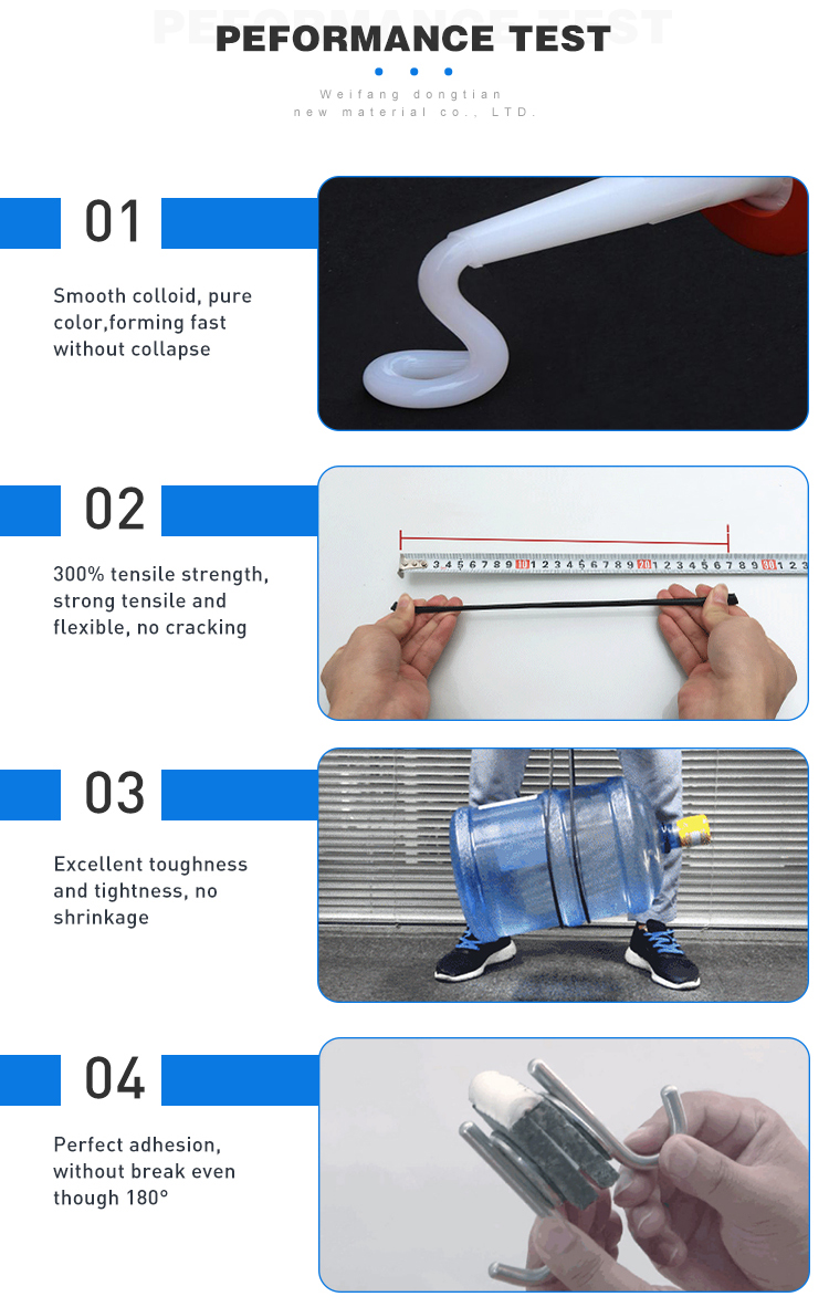 Factory supplying acetic silicone sealant applying to kitchen cabinet edge seal and installation of decorative materials