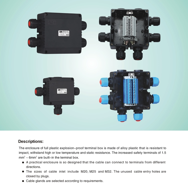 Hot Sales Plastic Full Plastic Explosion Proof Electrical Junction Box